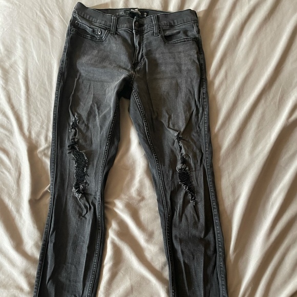Black, white washed hollister jeans - Picture 1 of 2